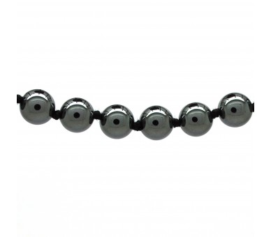 Collier Pierre, perles 8 mm, Hématite