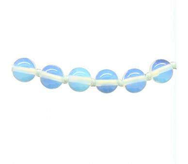 Collier Pierre, perles 8 mm, Opalite