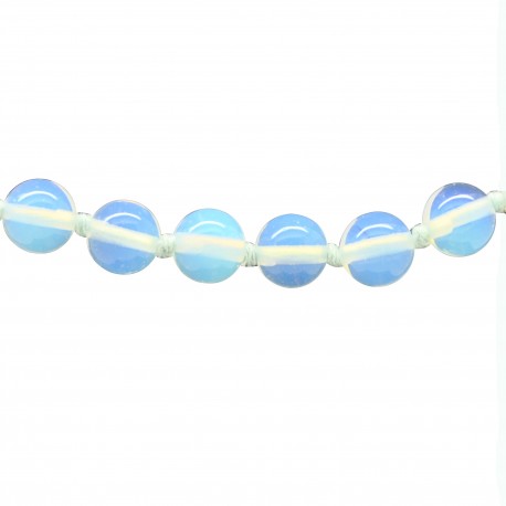 Collier Pierre, perles 8 mm, Opalite