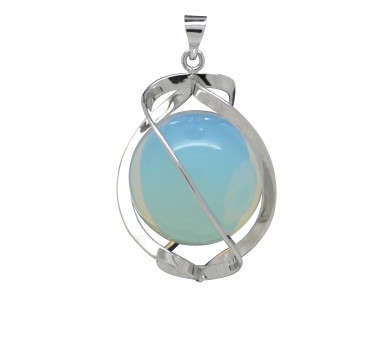 Pendentif Pierre spirale d'Opaline