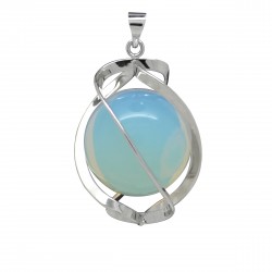 Pendentif Pierre spirale d'Opaline