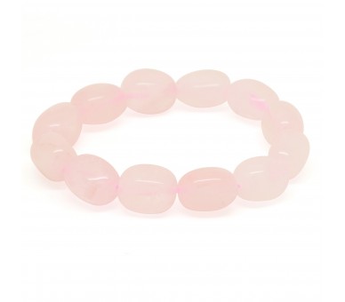 Bracelet Pierre roulée Quartz rose