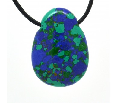 Pendentif Pierre roulée, Azurite malachite