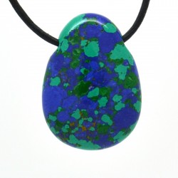 Pendentif Pierre roulée, Azurite malachite