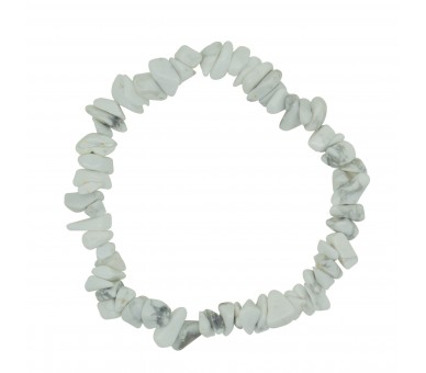 Bracelet Pierre baroque Howlite blanche