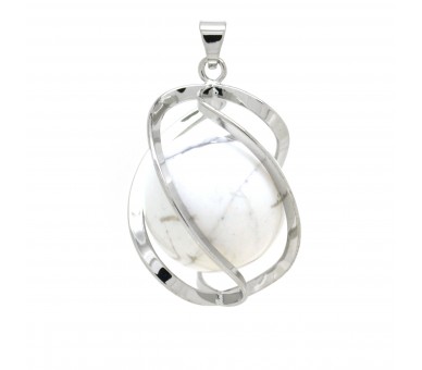 Pendentif Pierre, spirale d'Howlite