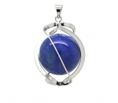 Pendentif Pierre, spirale de Quartz bleu