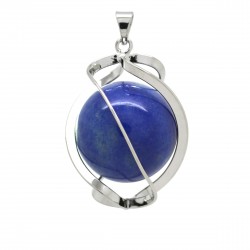 Pendentif Pierre, spirale de Quartz bleu