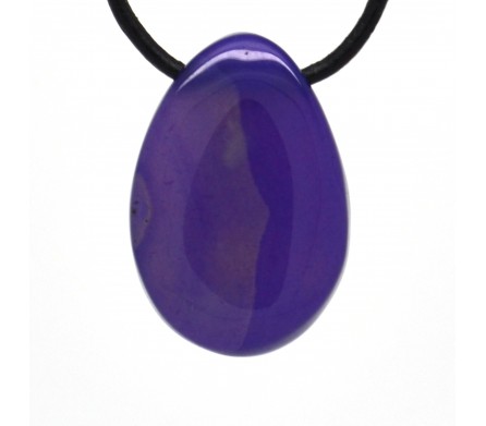 Pendentif Pierre trouée Agate violette