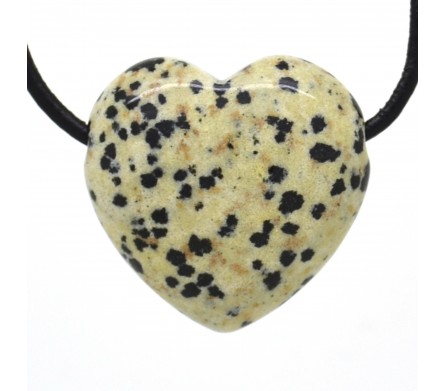 Jaspe dalmatien, Pendentif Coeur Pierre 