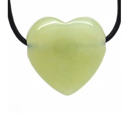 Jade de Chine, Pendentif Coeur Pierre 