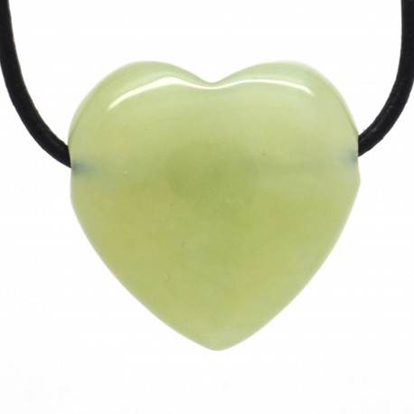 Jade de Chine, Pendentif Coeur Pierre 