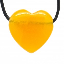 Calcite orange, Pendentif Coeur Pierre 