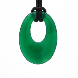 Pendentif Gogo en Pierre, Agate verte