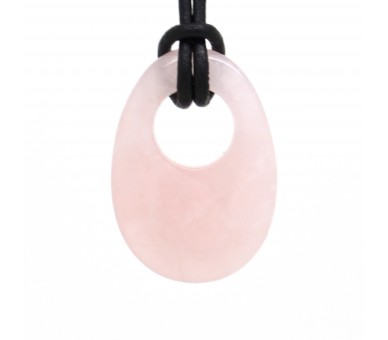 Pendentif Gogo en Pierre, Quartz rose