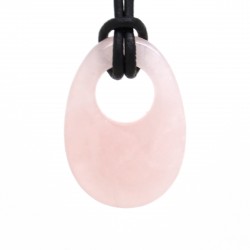 Pendentif Gogo en Pierre, Quartz rose