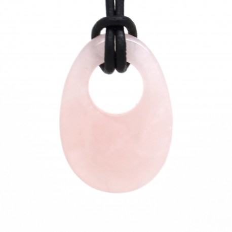 Pendentif Gogo en Pierre, Quartz rose