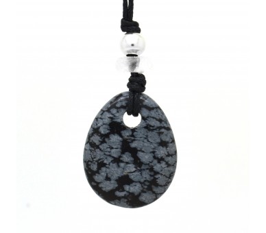 Obsidienne mouchetée, Collier Joy