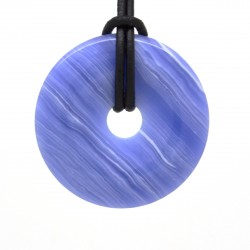 Agate blue lace, donuts pierre 40 mm