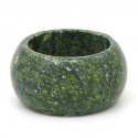 Jaspe vert craquelé, Anneau en pierre 15 mm