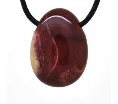 Pendentif Pierre trouée, Jaspe Mookaite