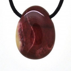 Pendentif Pierre trouée, Jaspe Mookaite