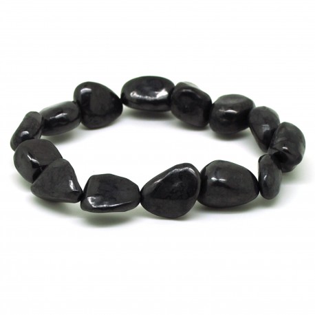 Bracelet Pierre roulée, Shungite