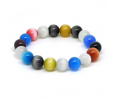 Bracelet de perles Oeil de chat, Sur mesure pour Homme, Femme, Enfant