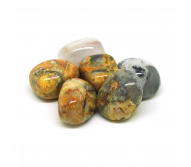 Agate Crazy Lace, Pierres roulées, par 100 grammes