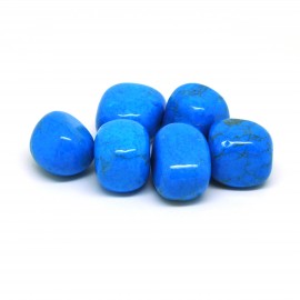 Howlite bleue, Pierres roulées, par 100 grammes.