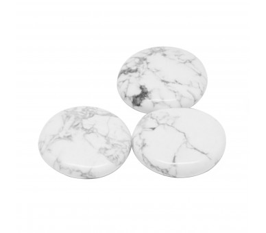 Howlite, Pierre plate, à l'unité