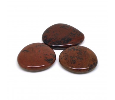 Obsidienne acajou, Pierre plate, à l'unité
