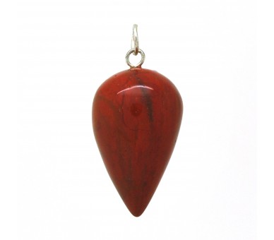 Pendentif Goutte Jaspe rouge