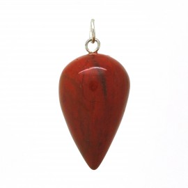 Pendentif Goutte Jaspe rouge