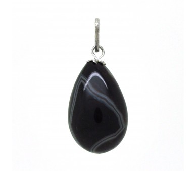 Pendentif Goutte ronde Sardonyx