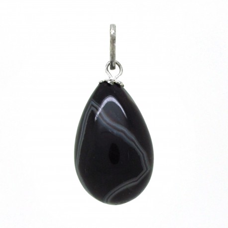 Pendentif Goutte ronde Sardonyx