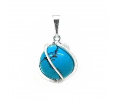 Turquoise, Petite spirale pierre 8 mm