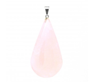 Grande goutte plate de Quartz rose