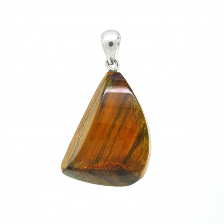 Pendentif Ambre sur bois, modèle 6