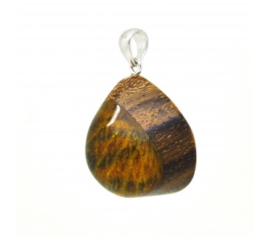 Pendentif Ambre sur bois, modèle 9