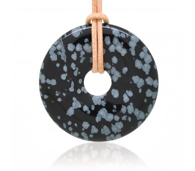 Obsidienne mouchetée, Donuts rond de Pierre 40 mm