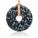 Obsidienne mouchetée, Donuts rond de Pierre 40 mm