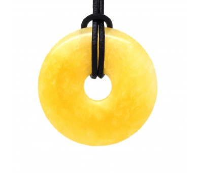 Donuts Pierre, rond de Calcite jaune 40 mm