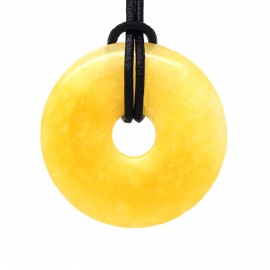 Donuts Pierre, rond de Calcite jaune 40 mm