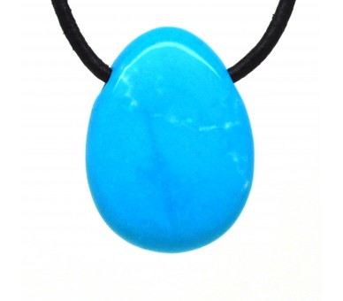 Pendentif Pierre trouée, Agate blue lace