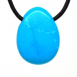 Pendentif Pierre trouée, Agate blue lace