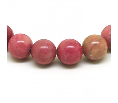 Bracelet perles 12 mm, Rhodocrosite