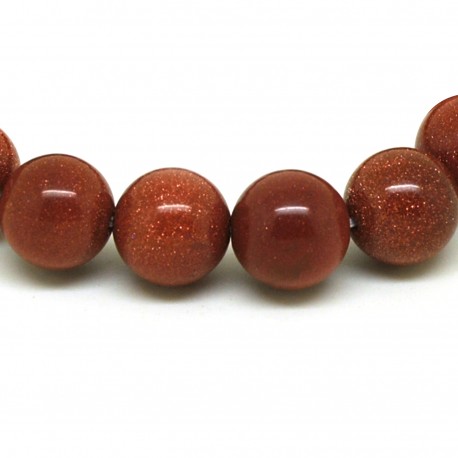 Bracelet perles 12 mm, Pierre de soleil
