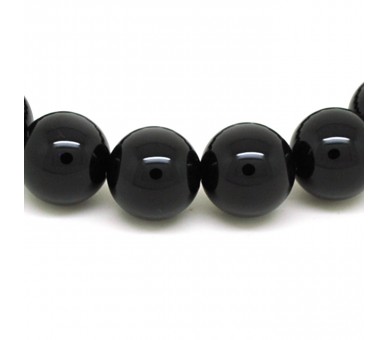 Bracelet perles 12 mm, Onyx