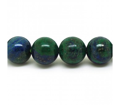 Bracelet perles 12 mm, Lapis Chrysocolle